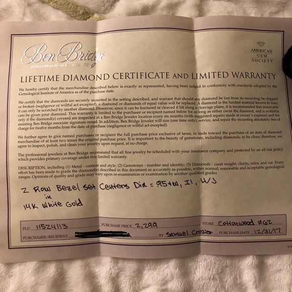 14K White Gold Diamond Ring 0.95cttw - Picture 7 of 8